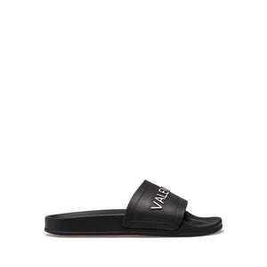 VALENTINO Slider in black PVC
