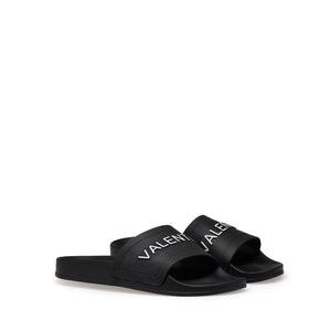 VALENTINO Slider in black PVC